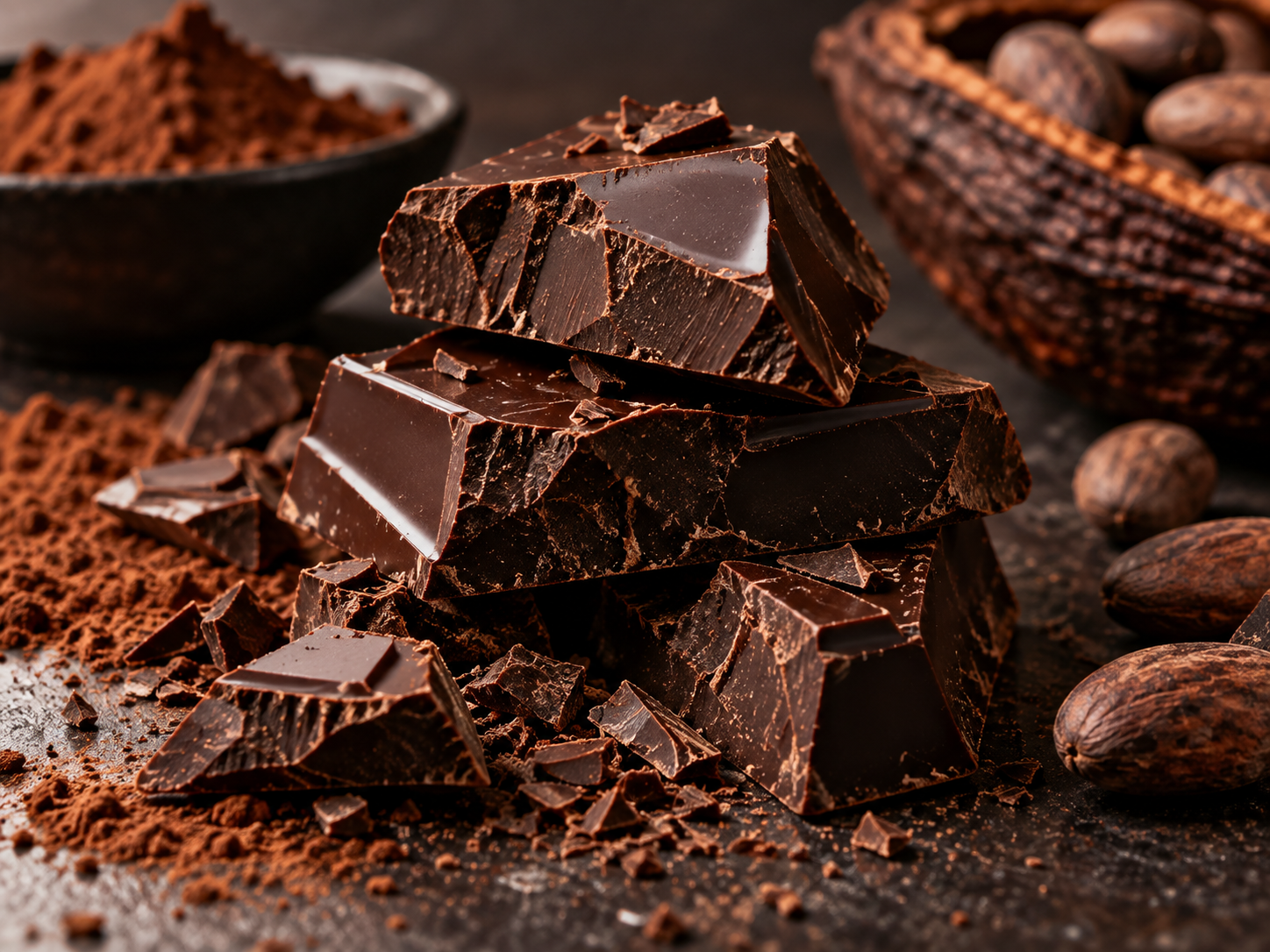 Chocolade met verschillende cacao-intensiteiten